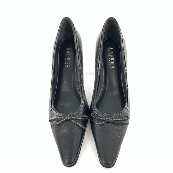 Lauren Ralph Lauren Rafaela womens heels size 7 black  Lauren Ralph Lauren Rafaela womens heels size 7 black leather vintage 90s